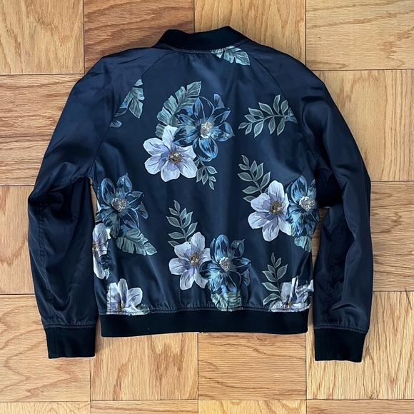 Thread & Supply Reversible Floral Bomber Jacket - Picture 2 of 4